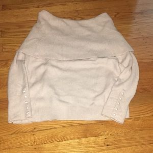 Blush pink loft sweater with growl neck